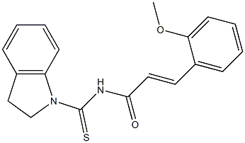(E)-N-(2,3-dihydro-1H-indol-1-ylcarbothioyl)-3-(2-methoxyphenyl)-2-propenamide Structure