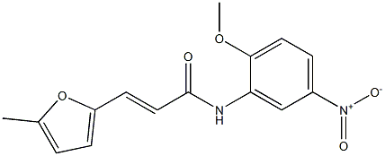 (E)-N-(2-methoxy-5-nitrophenyl)-3-(5-methyl-2-furyl)-2-propenamide 구조식 이미지