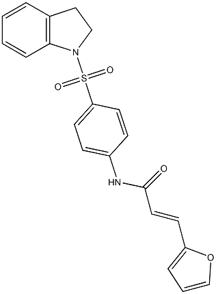 (E)-N-[4-(2,3-dihydro-1H-indol-1-ylsulfonyl)phenyl]-3-(2-furyl)-2-propenamide Structure