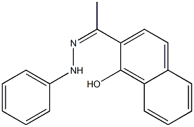 1-(1-hydroxy-2-naphthyl)-1-ethanone N-phenylhydrazone 구조식 이미지