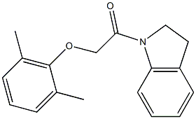 1-(2,3-dihydro-1H-indol-1-yl)-2-(2,6-dimethylphenoxy)-1-ethanone Structure