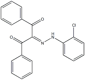 1,3-diphenyl-1,2,3-propanetrione 2-[N-(2-chlorophenyl)hydrazone] 구조식 이미지