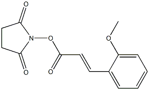 1-{[(E)-3-(2-methoxyphenyl)-2-propenoyl]oxy}-2,5-pyrrolidinedione 구조식 이미지