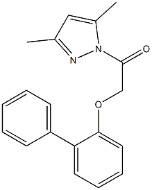 2-([1,1'-biphenyl]-2-yloxy)-1-(3,5-dimethyl-1H-pyrazol-1-yl)-1-ethanone Structure