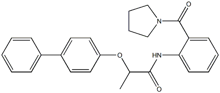 2-([1,1'-biphenyl]-4-yloxy)-N-[2-(1-pyrrolidinylcarbonyl)phenyl]propanamide Structure