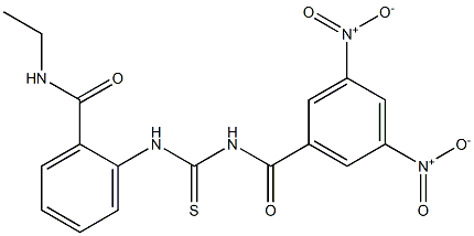 2-({[(3,5-dinitrobenzoyl)amino]carbothioyl}amino)-N-ethylbenzamide 구조식 이미지