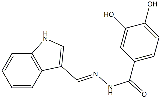 3,4-dihydroxy-N'-[(E)-1H-indol-3-ylmethylidene]benzohydrazide Structure