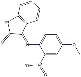 3-[(4-methoxy-2-nitrophenyl)imino]-1H-indol-2-one 구조식 이미지