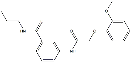 3-{[2-(2-methoxyphenoxy)acetyl]amino}-N-propylbenzamide 구조식 이미지