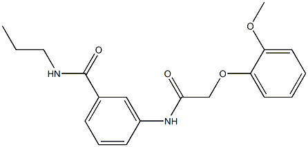 3-{[2-(2-methoxyphenoxy)acetyl]amino}-N-propylbenzamide Structure