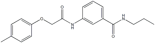 3-{[2-(4-methylphenoxy)acetyl]amino}-N-propylbenzamide Structure