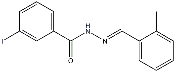 3-iodo-N'-[(E)-(2-methylphenyl)methylidene]benzohydrazide 구조식 이미지