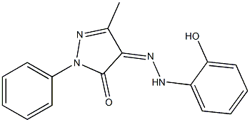 3-methyl-1-phenyl-1H-pyrazole-4,5-dione 4-[N-(2-hydroxyphenyl)hydrazone] Structure