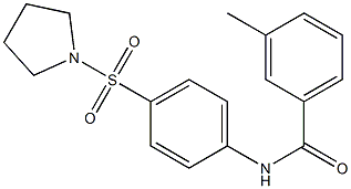 3-methyl-N-[4-(1-pyrrolidinylsulfonyl)phenyl]benzamide Structure