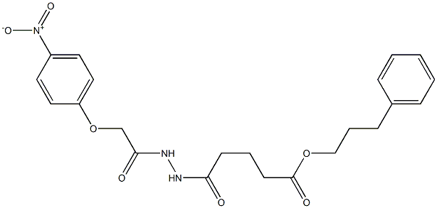 3-phenylpropyl 5-{2-[2-(4-nitrophenoxy)acetyl]hydrazino}-5-oxopentanoate Structure