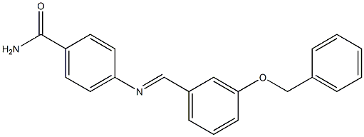 4-({(E)-[3-(benzyloxy)phenyl]methylidene}amino)benzamide 구조식 이미지