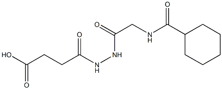 4-(2-{2-[(cyclohexylcarbonyl)amino]acetyl}hydrazino)-4-oxobutanoic acid Structure