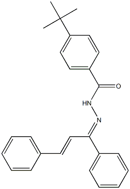 4-(tert-butyl)-N'-[(Z,2E)-1,3-diphenyl-2-propenylidene]benzohydrazide 구조식 이미지