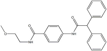 4-[(2,2-diphenylacetyl)amino]-N-(2-methoxyethyl)benzamide 구조식 이미지
