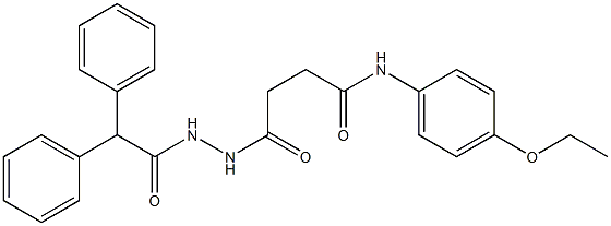 4-[2-(2,2-diphenylacetyl)hydrazino]-N-(4-ethoxyphenyl)-4-oxobutanamide Structure