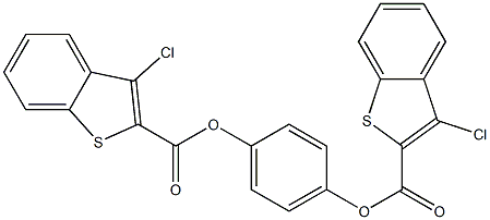 4-{[(3-chloro-1-benzothiophen-2-yl)carbonyl]oxy}phenyl 3-chloro-1-benzothiophene-2-carboxylate Structure