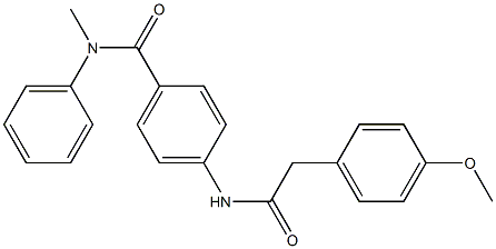 4-{[2-(4-methoxyphenyl)acetyl]amino}-N-methyl-N-phenylbenzamide Structure