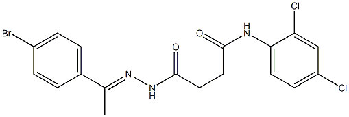 4-{2-[(E)-1-(4-bromophenyl)ethylidene]hydrazino}-N-(2,4-dichlorophenyl)-4-oxobutanamide 구조식 이미지