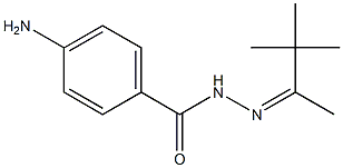 4-amino-N'-[(Z)-1,2,2-trimethylpropylidene]benzohydrazide 구조식 이미지