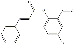 4-bromo-2-formylphenyl (E)-3-phenyl-2-propenoate 구조식 이미지