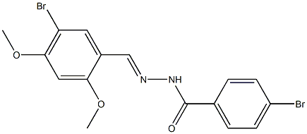 4-bromo-N'-[(E)-(5-bromo-2,4-dimethoxyphenyl)methylidene]benzohydrazide 구조식 이미지