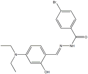 4-bromo-N'-{(E)-[4-(diethylamino)-2-hydroxyphenyl]methylidene}benzohydrazide 구조식 이미지