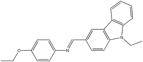 N-(4-ethoxyphenyl)-N-[(E)-(9-ethyl-9H-carbazol-3-yl)methylidene]amine 구조식 이미지