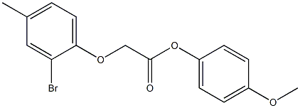 4-methoxyphenyl 2-(2-bromo-4-methylphenoxy)acetate 구조식 이미지