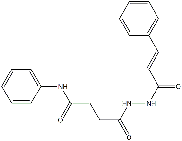 4-oxo-N-phenyl-4-{2-[(E)-3-phenyl-2-propenoyl]hydrazino}butanamide Structure