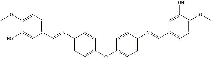 5-({[4-(4-{[(E)-(3-hydroxy-4-methoxyphenyl)methylidene]amino}phenoxy)phenyl]imino}methyl)-2-methoxyphenol 구조식 이미지