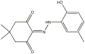 5,5-dimethyl-1,2,3-cyclohexanetrione 2-[N-(2-hydroxy-5-methylphenyl)hydrazone] 구조식 이미지