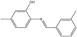 5-methyl-2-{[(E)-(3-methylphenyl)methylidene]amino}phenol Structure