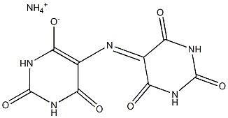 ammonium 2,6-dioxo-5-{[2,4,6-trioxotetrahydro-5(2H)-pyrimidinylidene]amino}-1,2,3,6-tetrahydro-4-pyrimidinolate 구조식 이미지