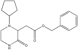 benzyl 2-(1-cyclopentyl-3-oxo-2-piperazinyl)acetate 구조식 이미지