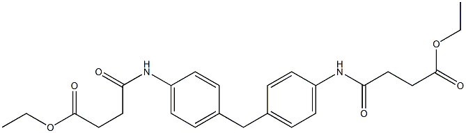 ethyl 4-(4-{4-[(4-ethoxy-4-oxobutanoyl)amino]benzyl}anilino)-4-oxobutanoate Structure
