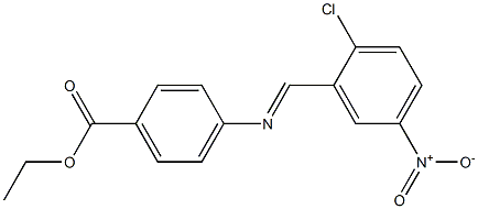ethyl 4-{[(E)-(2-chloro-5-nitrophenyl)methylidene]amino}benzoate Structure