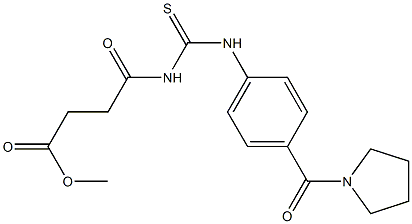 methyl 4-oxo-4-({[4-(1-pyrrolidinylcarbonyl)anilino]carbothioyl}amino)butanoate 구조식 이미지