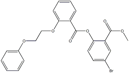 methyl 5-bromo-2-{[2-(2-phenoxyethoxy)benzoyl]oxy}benzoate Structure