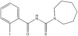 N-(1-azepanylcarbothioyl)-2-iodobenzamide 구조식 이미지