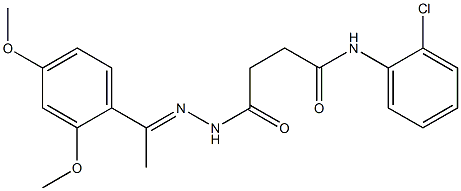 N-(2-chlorophenyl)-4-{2-[(E)-1-(2,4-dimethoxyphenyl)ethylidene]hydrazino}-4-oxobutanamide 구조식 이미지