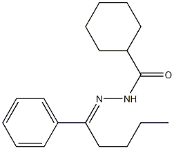 N'-[(E)-1-phenylpentylidene]cyclohexanecarbohydrazide Structure