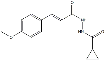 N'-[(E)-3-(4-methoxyphenyl)-2-propenoyl]cyclopropanecarbohydrazide 구조식 이미지