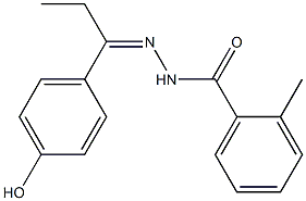 N'-[(Z)-1-(4-hydroxyphenyl)propylidene]-2-methylbenzohydrazide 구조식 이미지