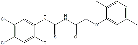 N-[2-(2,5-dimethylphenoxy)acetyl]-N'-(2,4,5-trichlorophenyl)thiourea 구조식 이미지
