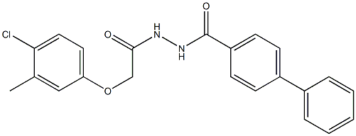 N'-[2-(4-chloro-3-methylphenoxy)acetyl][1,1'-biphenyl]-4-carbohydrazide 구조식 이미지